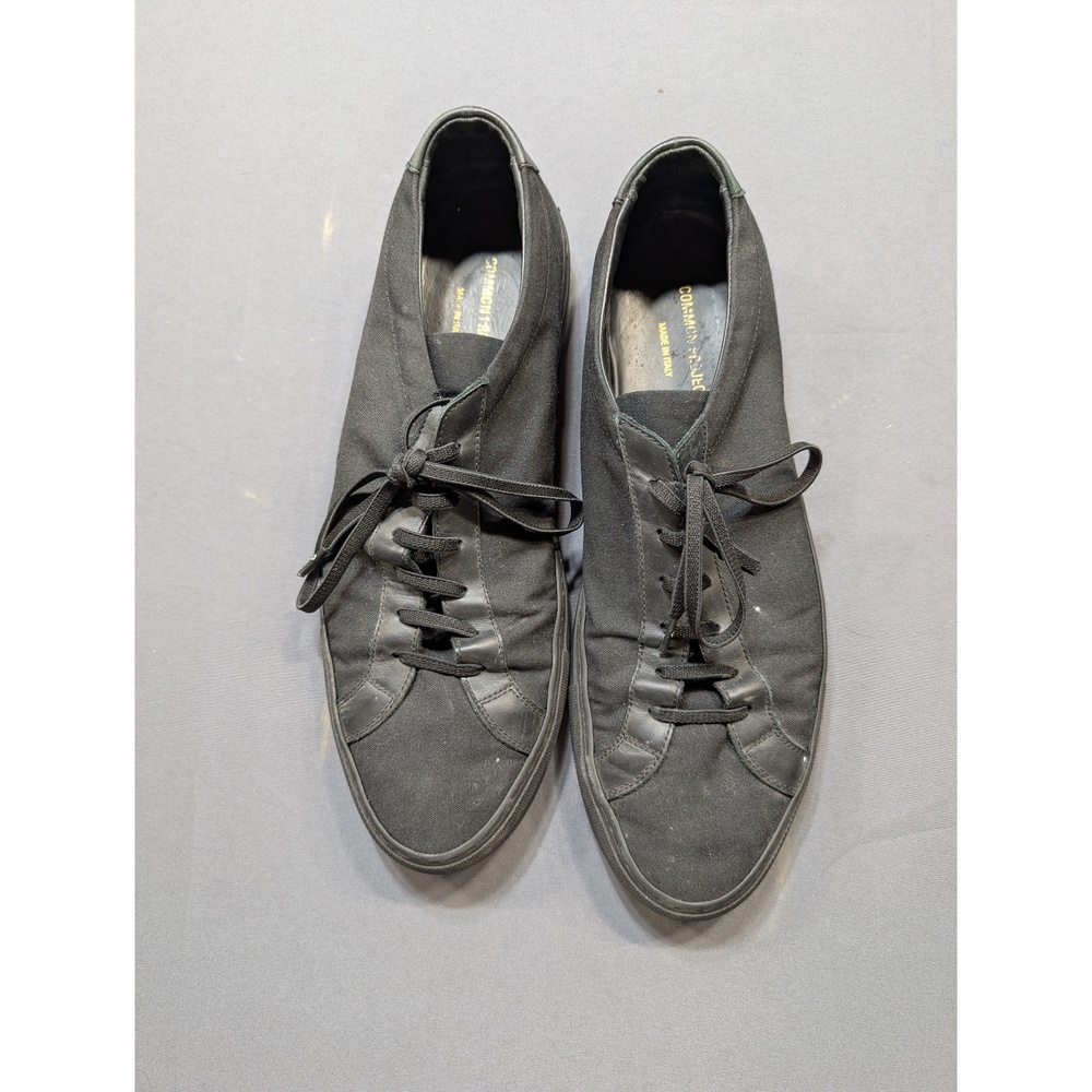 Common Projects Achilles Low Canvas Sneaker Black Men's Sz 43